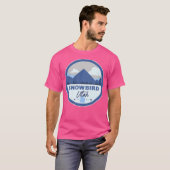 Snowbird Utah Ut Mountains Badge Hiking Souvenir T-shirt (Voorkant volledig)