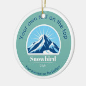 Snowbird Utah Verenigde Staten skigebied Kerstmis Keramisch Ornament (Links)