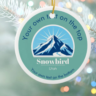 Snowbird Utah Verenigde Staten skigebied Kerstmis Keramisch Ornament