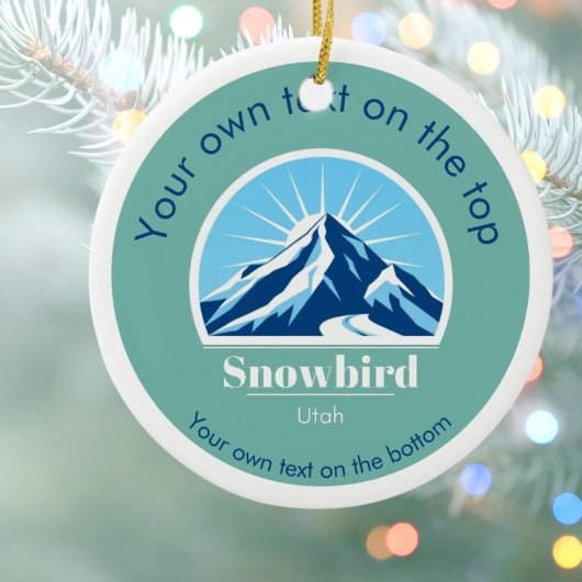 Snowbird Utah Verenigde Staten skigebied Kerstmis Keramisch Ornament