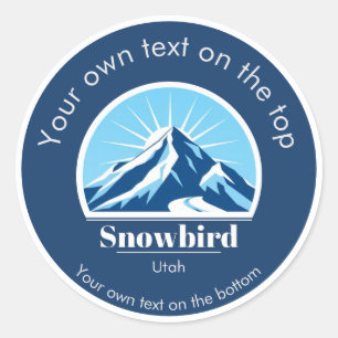 Snowbird Utah Verenigde Staten skigebied Ronde Sticker