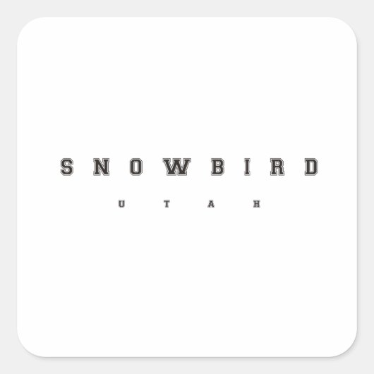 Snowbird Utah Vierkante Sticker (Voorkant)