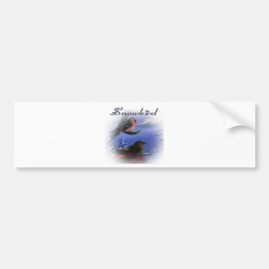 Snowbird violet bumpersticker (Voorkant)