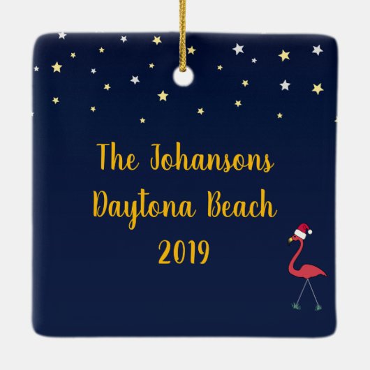 Snowbird's Kerstmis Keramisch Ornament (Achterkant)