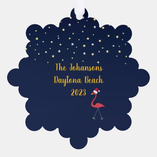 Snowbird's Kerstmis Ornament Kaart (Achterkant)