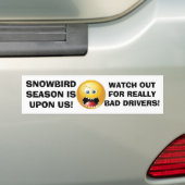 SNOWBIRDS ZIJN TERUGRIJZEND ONGELUK BUMPERSTICKER (Op auto)