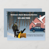 Snowblower Snow Removal Service Post Card Briefkaart (Voorkant / Achterkant)