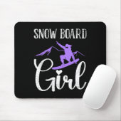 Snowboader snowboard meisje grappig meisje snowboa muismat (Met muis)