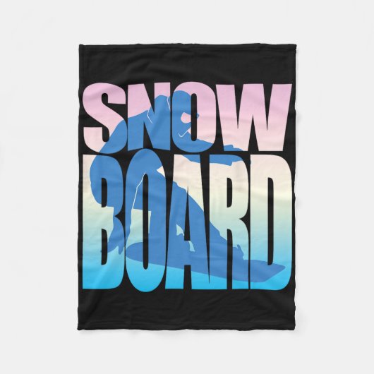 Snowboard3 Fleece Deken (Voorkant)