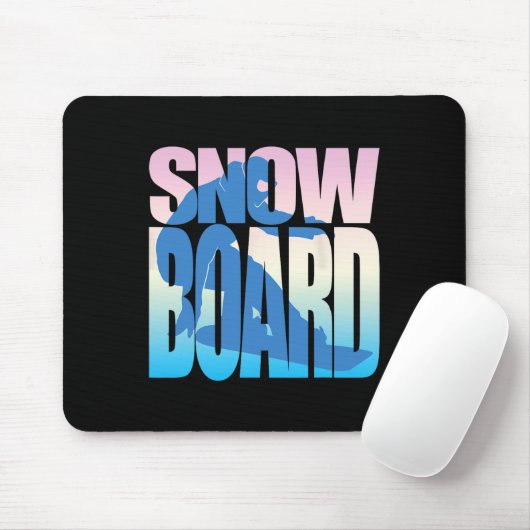 Snowboard3 Muismat (Met muis)