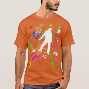 Snowboard Abstracte art 80s & 90s Verfplaat T-shirt