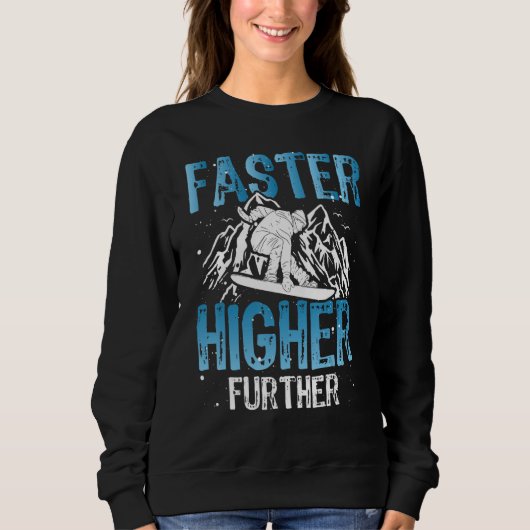 Snowboard accessoires faster higher further snowbo trui (Voorkant)