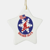 Snowboard Alta Keramisch Ornament (Rechts)