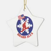 Snowboard Alta Keramisch Ornament (Links)