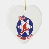 Snowboard Alta Keramisch Ornament (Rechts)