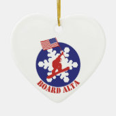 Snowboard Alta Keramisch Ornament (Voorkant)