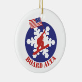 Snowboard Alta Keramisch Ornament (Rechts)