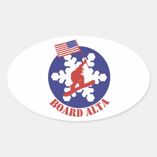 Snowboard Alta Ovale Sticker (Voorkant)