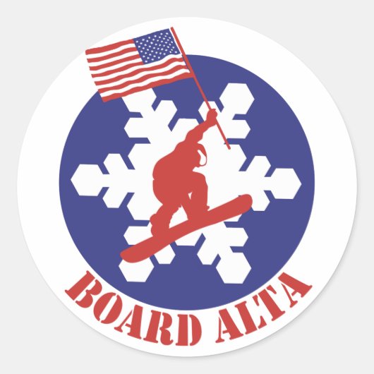 Snowboard Alta Ronde Sticker (Voorkant)