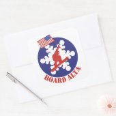 Snowboard Alta Vierkante Sticker (Envelop)