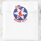 Snowboard Alta Vierkante Sticker (Tas)