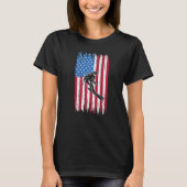 Snowboard American Flag Patriotic Snowboard Snowbo T-shirt (Voorkant)
