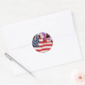 Snowboard Amerikaanse vlag Sticker (Envelop)