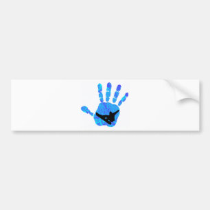 Snowboard Blue Hopper Bumpersticker