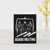 Snowboard Board Meeting Ski Lift Skier Winter Srts Kaart (Gele Bloem)