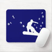 snowboard. bord met vogels. muismat (Met muis)