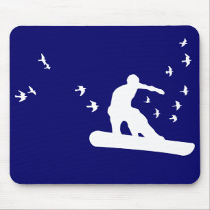snowboard. bord met vogels. muismat