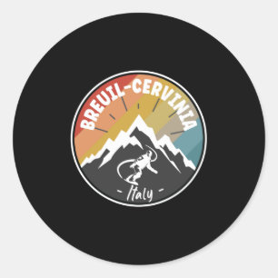 Snowboard Breuil-Cervinia Italië Ronde Sticker