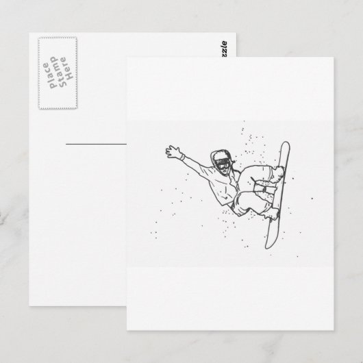 Snowboard Briefkaart (Voorkant / Achterkant)