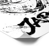 Snowboard Brush Art - Ski Fujin God Poster (Hoek)