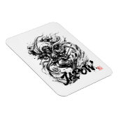 Snowboard Brush Art - Skier Fujin God Magneet (Rechterzijde)