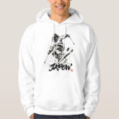 Snowboard Brush Art - Skier Light Hoodie (Voorkant)