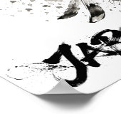 Snowboard Brush Art - Skier light Poster (Hoek)