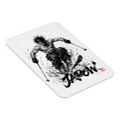Snowboard Brush Art - Skier Samurai Musashi Ski Magneet (Rechterzijde)