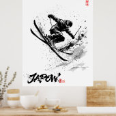 Snowboard Brush Art - Skier Slush Poster (Keuken)
