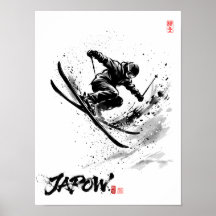 Snowboard Brush Art - Skier Slush