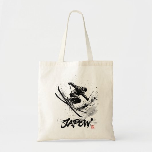 Snowboard Brush Art - Skier Slush Powder Tote Bag (Voorkant)
