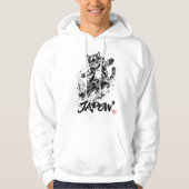 Snowboard Brush Art - Snowboarder cat Hoodie (Voorkant)