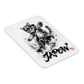 Snowboard Brush Art - Snowboarder cat Magneet (Rechterzijde)
