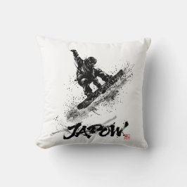Snowboard Brush Art - Snowboarder Grab Kussen