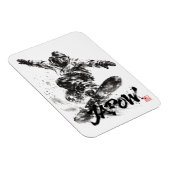 Snowboard Brush Art - Snowboarder Light Magneet (Rechterzijde)