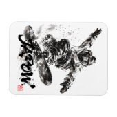 Snowboard Brush Art - Snowboarder Light Magneet (Horizontaal)