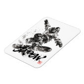 Snowboard Brush Art - Snowboarder Light Magneet (Linkerzijde)
