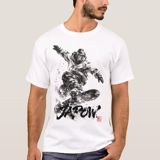 Snowboard Brush Art - Snowboarder Light T-shirt (Voorkant)