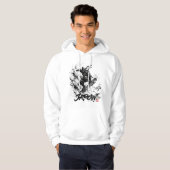 Snowboard Brush Art - Snowboarder Ninja Hoodie (Voorkant volledig)