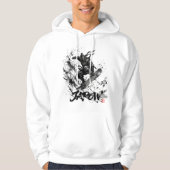 Snowboard Brush Art - Snowboarder Ninja Hoodie (Voorkant)